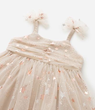 Vestido Infantil con Tule de Estrellas y Bombacha - Talle 3 a 18 Meses 6