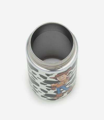 Botella Térmica en Metal con Tapa Botón y Estampa Woody 3