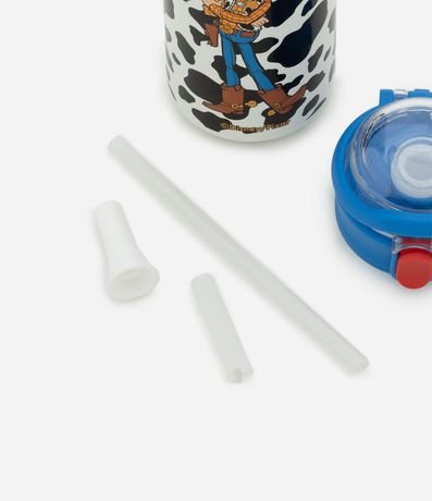 Botella Térmica en Metal con Tapa Botón y Estampa Woody 4