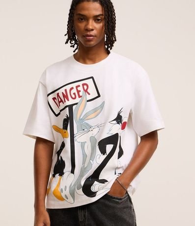 Remera Boxy en Algodón con Estampa Looney Tunes