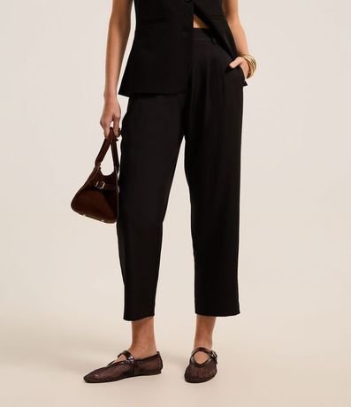 Pantalón Recto Sastrería con Trabillas y Pliegues 3