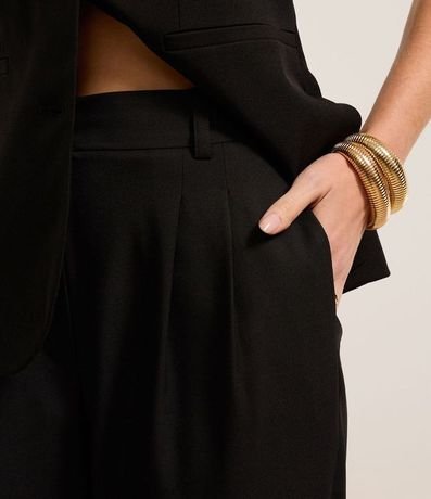 Pantalón Recto Sastrería con Trabillas y Pliegues 4