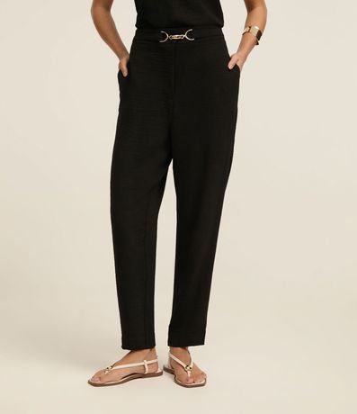 Pantalón Carrot Airflow con Cintura Elástica y Adorno Metalizado 3