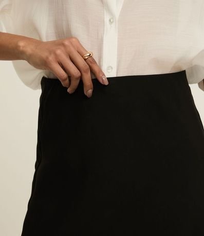 Pollera Slip Larga en Cupro con Cintura Sastre 4