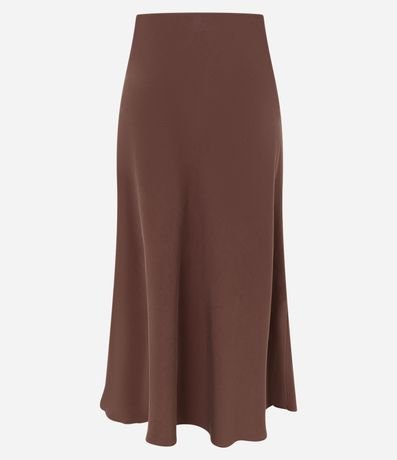 Pollera Slip Larga en Cupro con Cintura Sastre 6