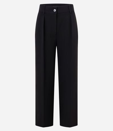 Pantalón Recto Sastrería con Trabillas y Pliegues 6