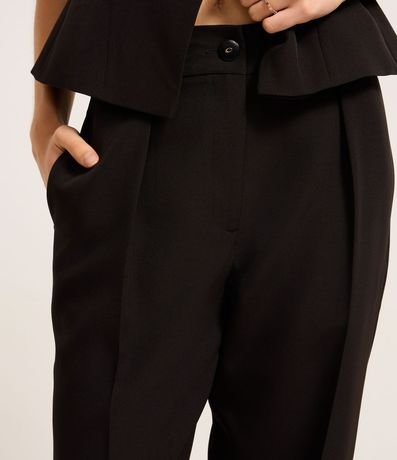 Pantalón Recto Sastrería con Trabillas y Pliegues 4