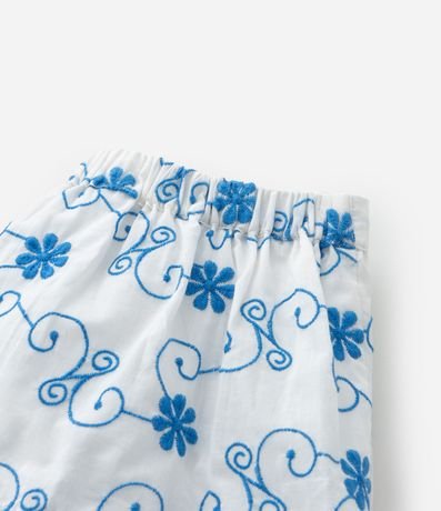 Pollera Infantil en Laise con Volados Bordados - Talle 5 a 14 años 3