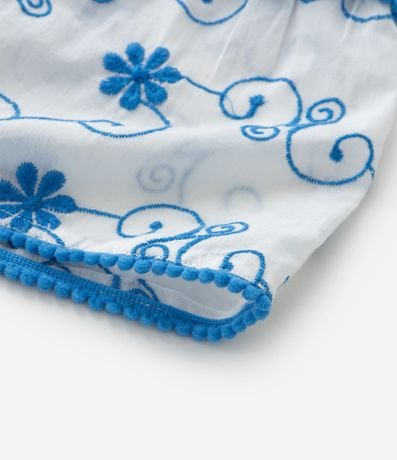 Pollera Infantil en Laise con Volados Bordados - Talle 5 a 14 años 4