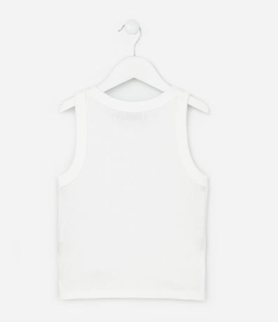 Remera Musculosa Infantil en Rib con Sisa Americana y Aplicación de Brillos - Talle 5 a 14 años 2