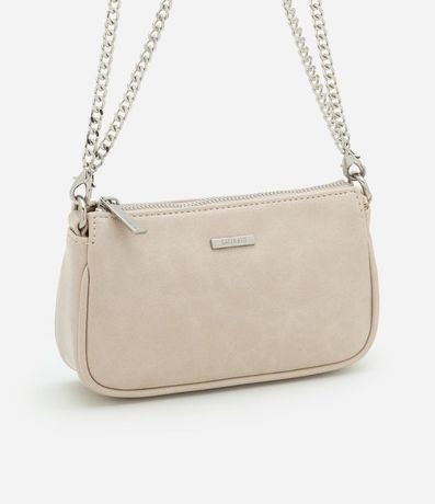 Cartera Baguette Pequena en PU Glossy con Asas Desmontables 2