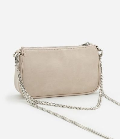 Cartera Baguette Pequena en PU Glossy con Asas Desmontables 4