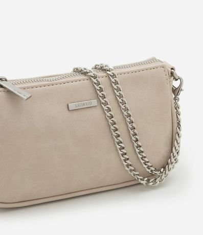 Cartera Baguette Pequena en PU Glossy con Asas Desmontables 6