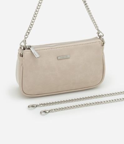 Cartera Baguette Pequena en PU Glossy con Asas Desmontables 8