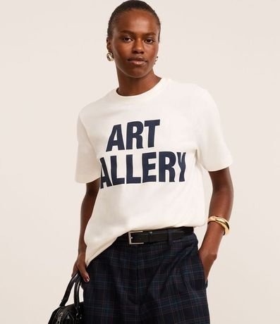 Remera en Algodón con Lettering Art Gallery 2