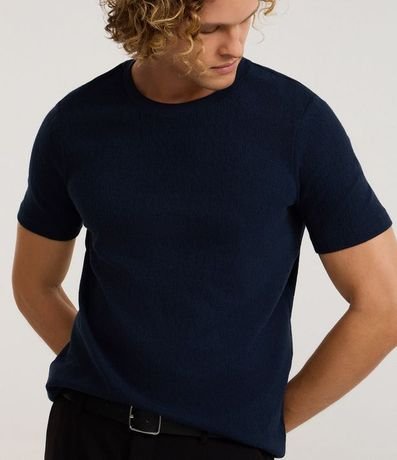 Remera Slim en Algodón Texturizada 4