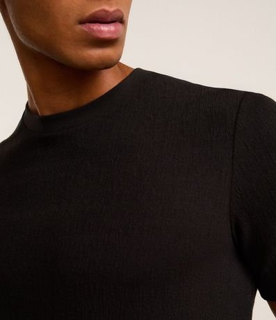 Remera Slim en Algodón Texturizada 3