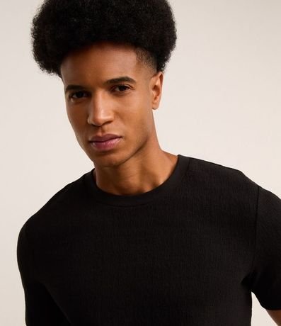 Remera Slim en Algodón Texturizada 4