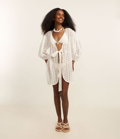 Salida de Playa Bata en Laise con Manga Aullonada y Lazo Delantero