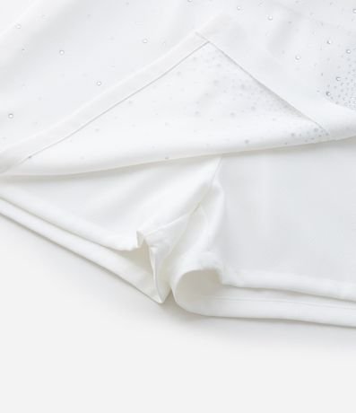 Short Pollera Infantil en Crepé con Brillos Sastre - Talle 5 a 14 años 6