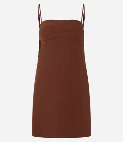 Vestido Corto Alfaiatado con Breteles Finos y Recorte Lateral 5