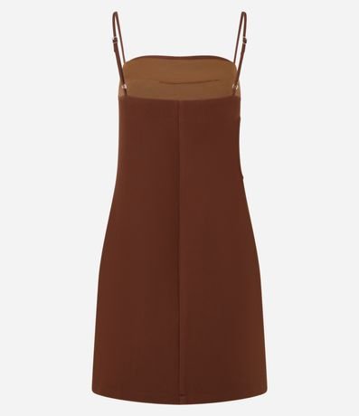 Vestido Corto Alfaiatado con Breteles Finos y Recorte Lateral 6