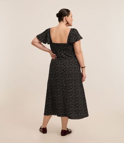 Vestido Midi en Crepé con Estampa de Lunares Curve & Plus Size 2