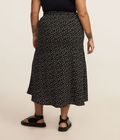 Pollera Midi con Fenda y Estampa de Lunares Curve & Plus Size 3