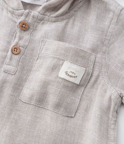 Camisa Bata Infantil en Viscolino con Capucha - Talle 1 a 6 años 4