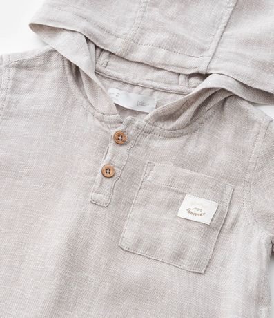 Camisa Bata Infantil en Viscolino con Capucha - Talle 1 a 6 años 6