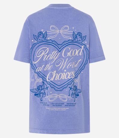 Remera Over en Algodón con Estampa de Corazón 7