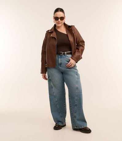 Blusa Hombro Único en Microfibra Curve & Plus Size 2