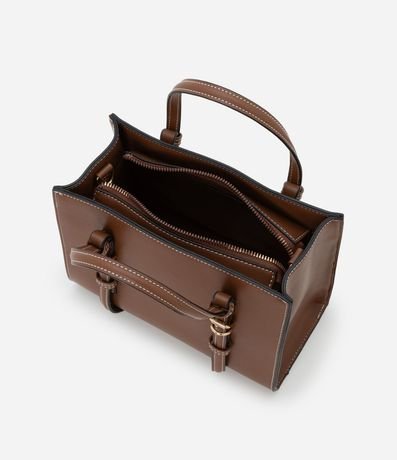 Bolsa Satchel Mediana con Correa de Mano Desmontable y Boho Romántico 5