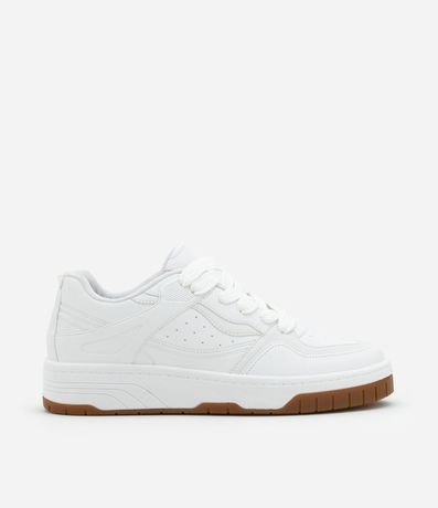 Championes en PU con Lazo de Cordón y Detalles Laterales