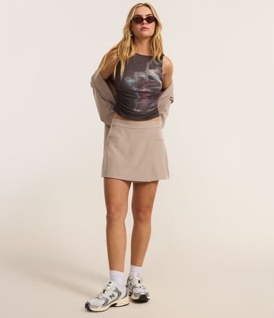 Short Pollera Sastre con Traspase Delantero