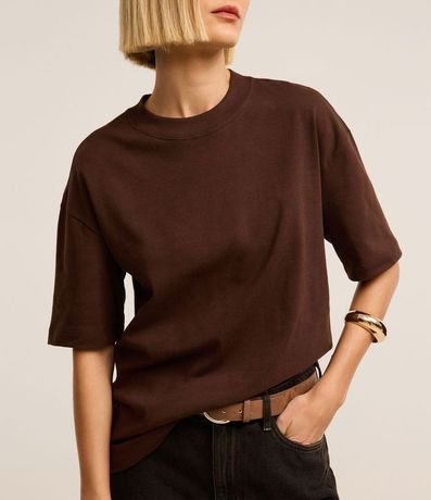 Remera Básica Relaxed en Malla 4