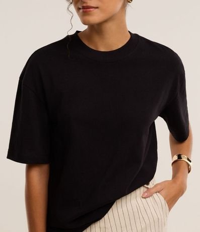 Remera Básica Relaxed en Malla 5
