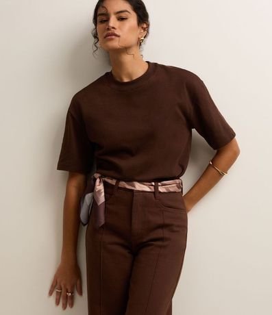 Remera Básica Relaxed en Malla 6