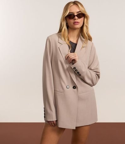 Blazer Alargado en Sastrería con Botón Doble 8