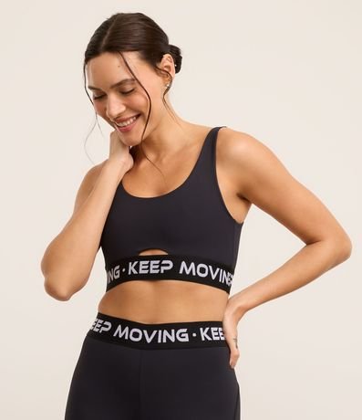 Top Deportivo en Microfibra con Copa Desmontable y Elástico Keep Moving