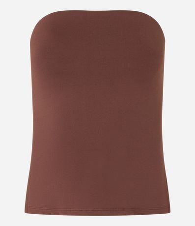 Blusa en Microfibra Sin Breteles con Fenda Lateral 4