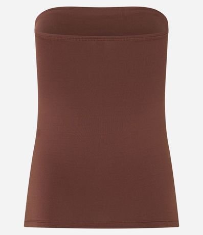 Blusa en Microfibra Sin Breteles con Fenda Lateral 6