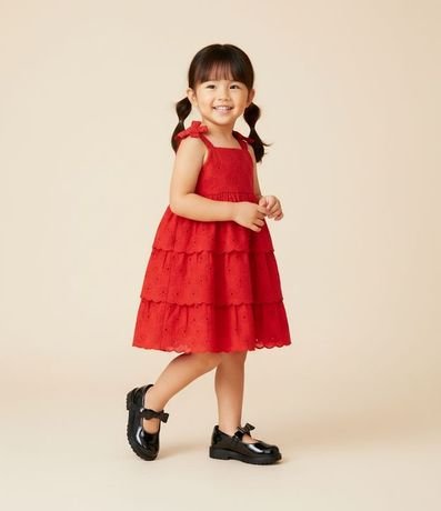 Vestido Infantil en Laise Texturizado - Talle 1 a 6 años 1