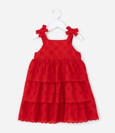 Vestido Infantil en Laise Texturizado - Talle 1 a 6 años
