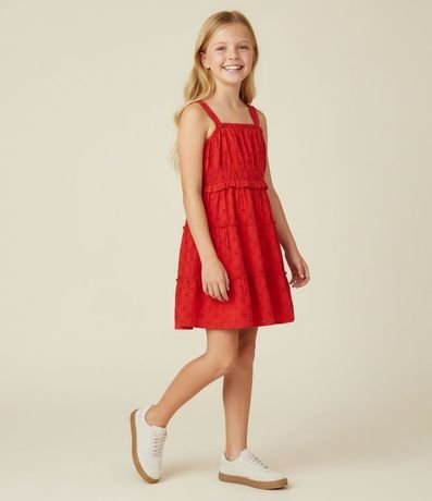 Vestido Marias Infantil en Laise con Elástico en el Busto  - Talle 5 a 14 años