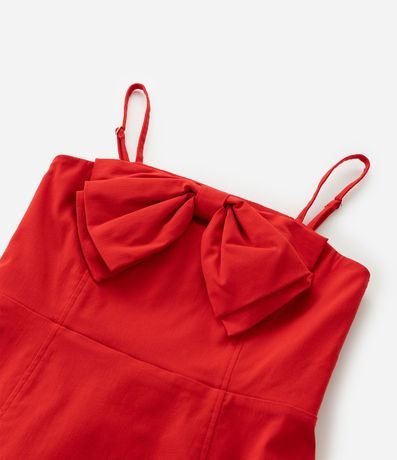 Vestido Infantil de Bretel Fino con Lazo - Tam  7 a 14 años 6