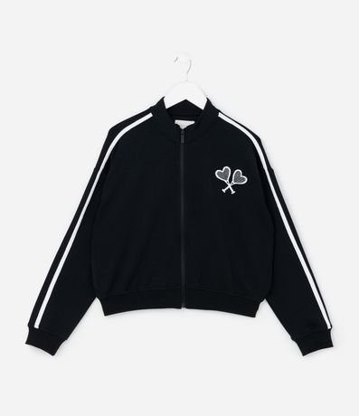 Campera Infantil Bomber en Modal - Tam  7 a 14 años 2