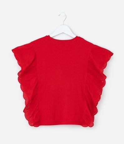 Blusa Infantil en Cotton con Volado Broderie - Talle 5 a 14 años 3