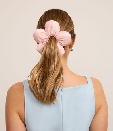Scrunchie Puffer en Forma de Flor