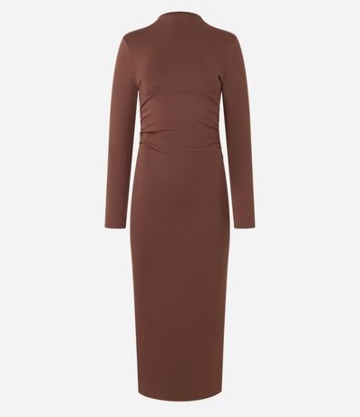 Vestido Long Midi en Viscosa con Cuello Alto 6